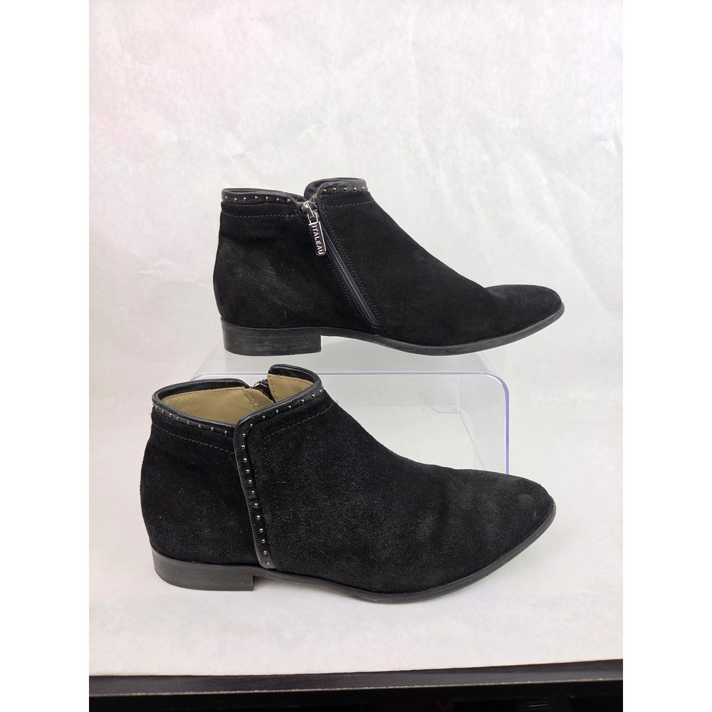 Italeau Miralda Womens Black Studded Ankle Boot Minimalist Bootie Leather Boho